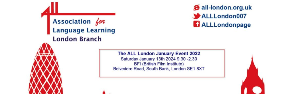 The ALL London January Event 2024 Association For Language Learning   Screenshot 2023 10 19 At 18.53.12 1024x328 